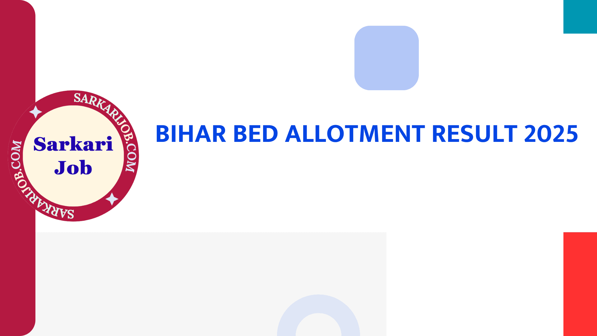 Bihar BEd Allotment Result 2025 notification details