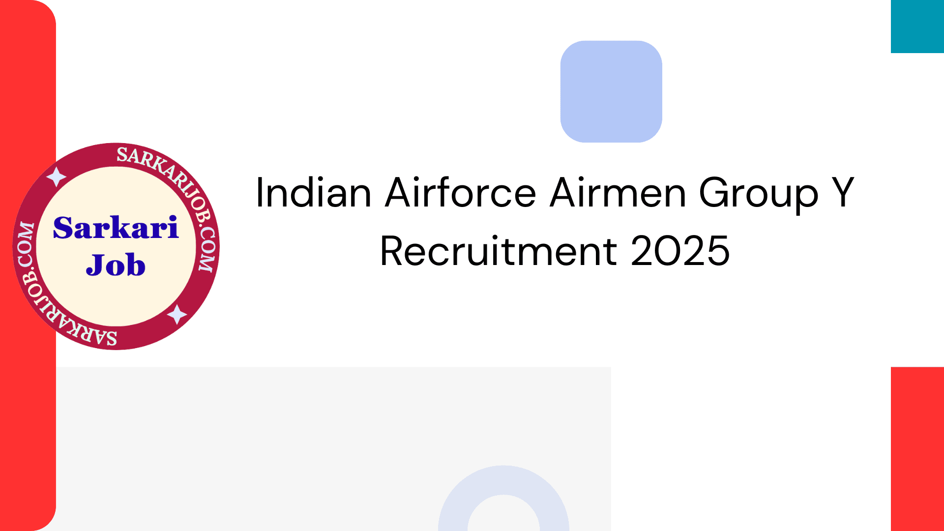 Indian Airforce Airmen Group Y Online Form 2025 notification details