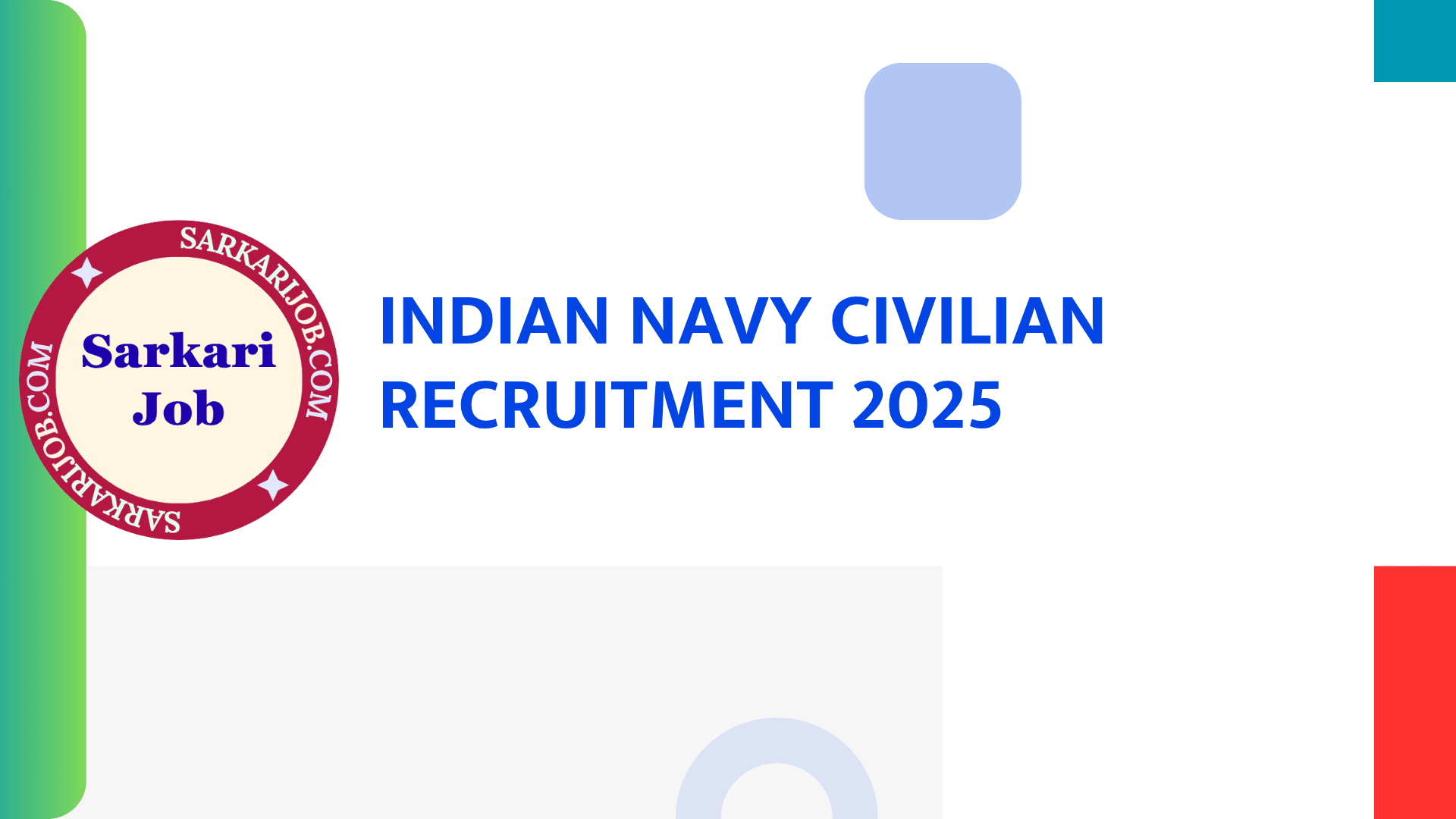 Indian Navy Civilian Recruitment 2025 notification details