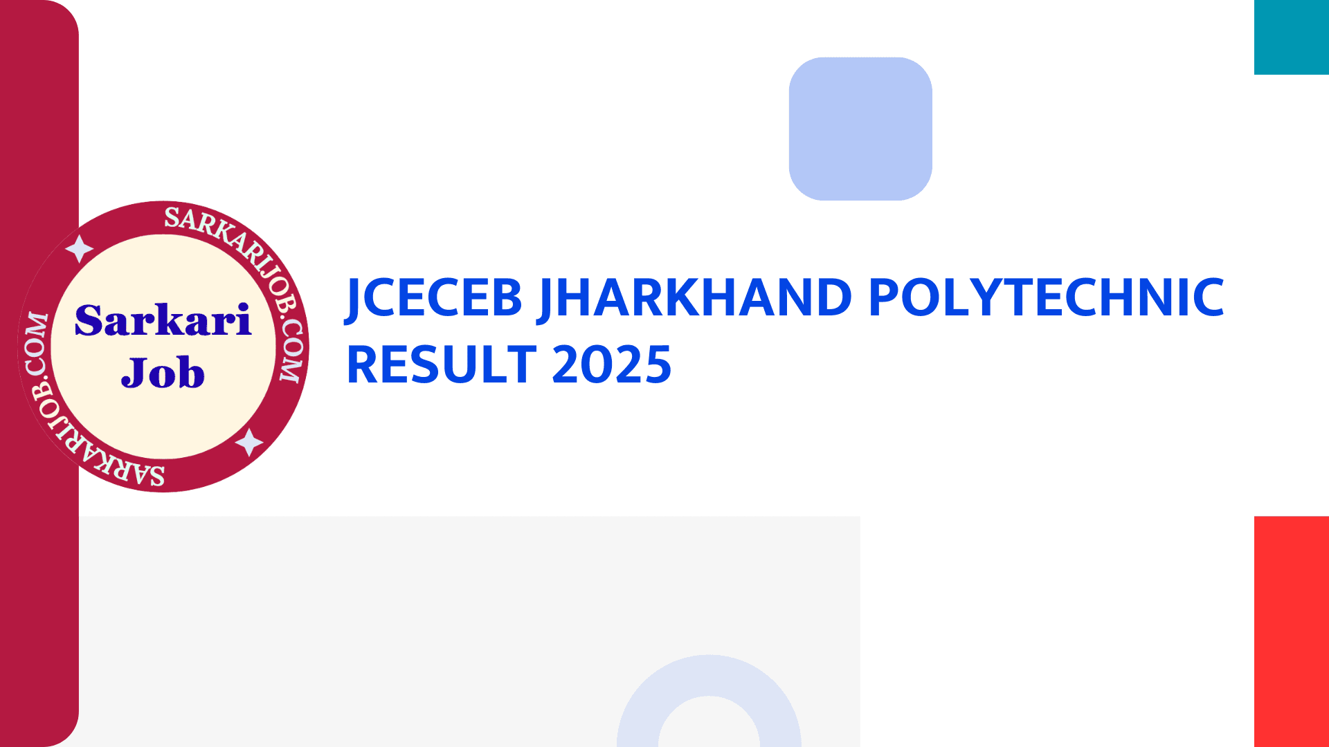 JCECEB Jharkhand Polytechnic Result 2025 notification details
