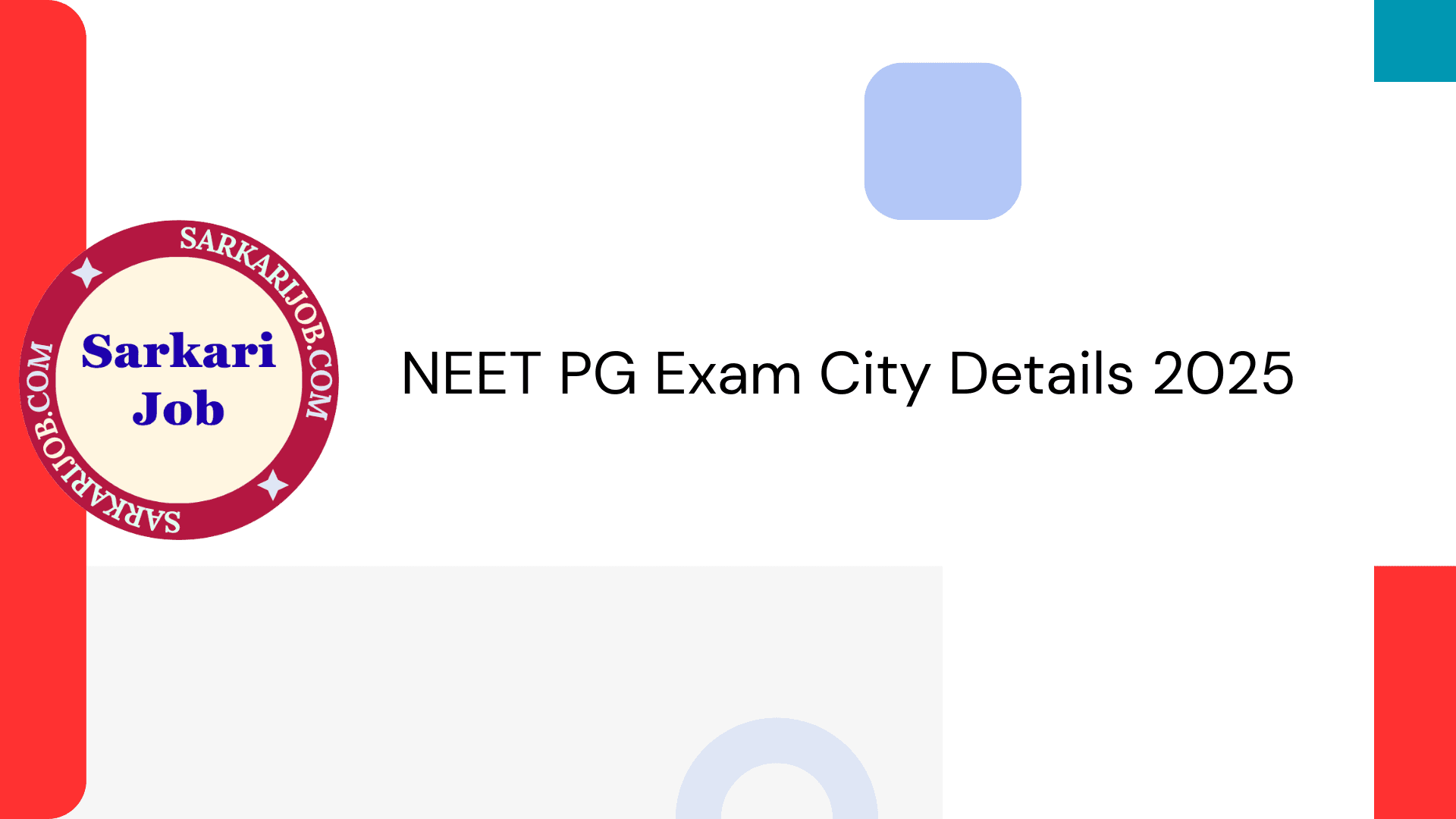 NEET PG Admit Card 2025 notification details