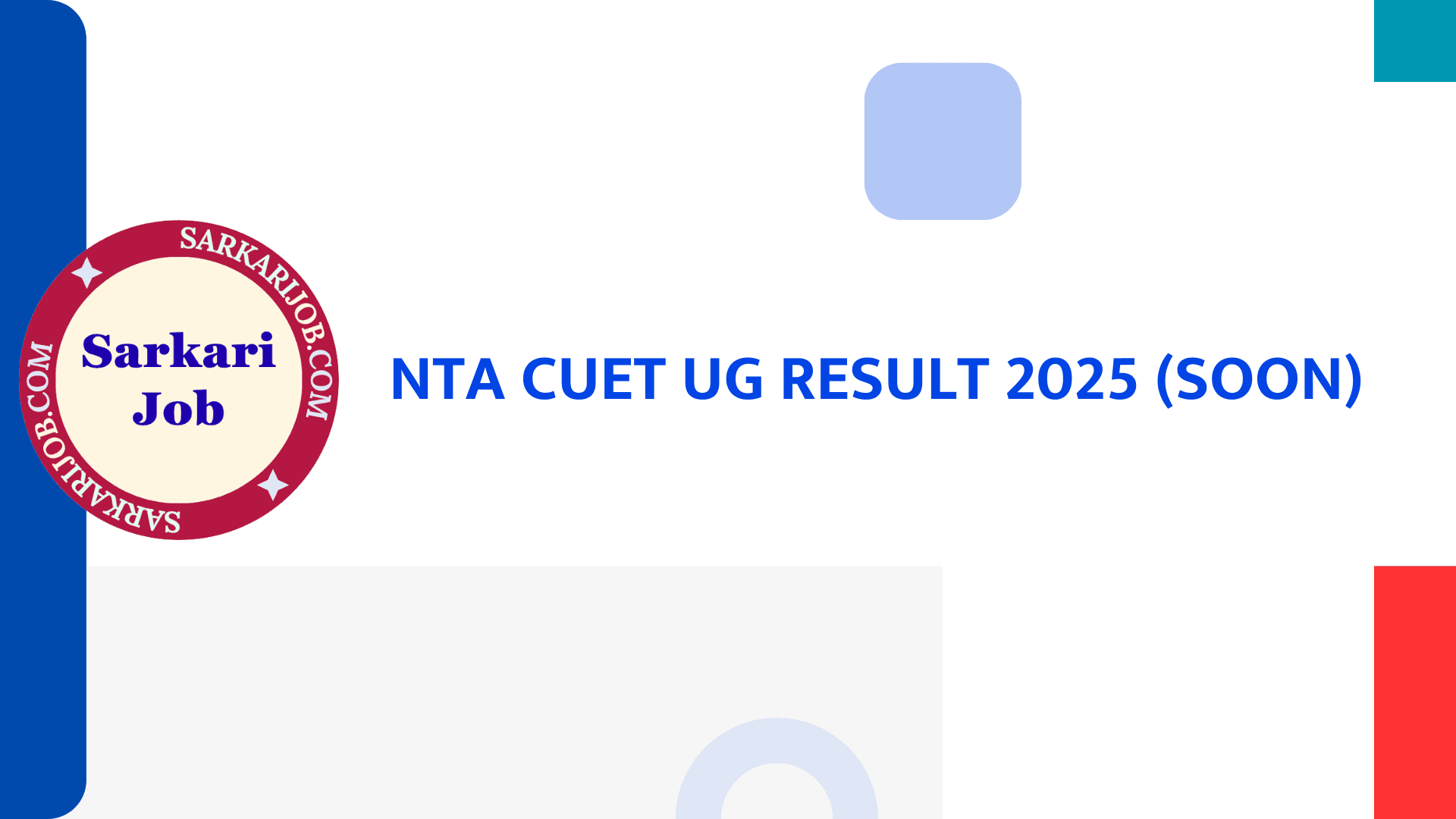 NTA CUET UG Result 2025 notification details
