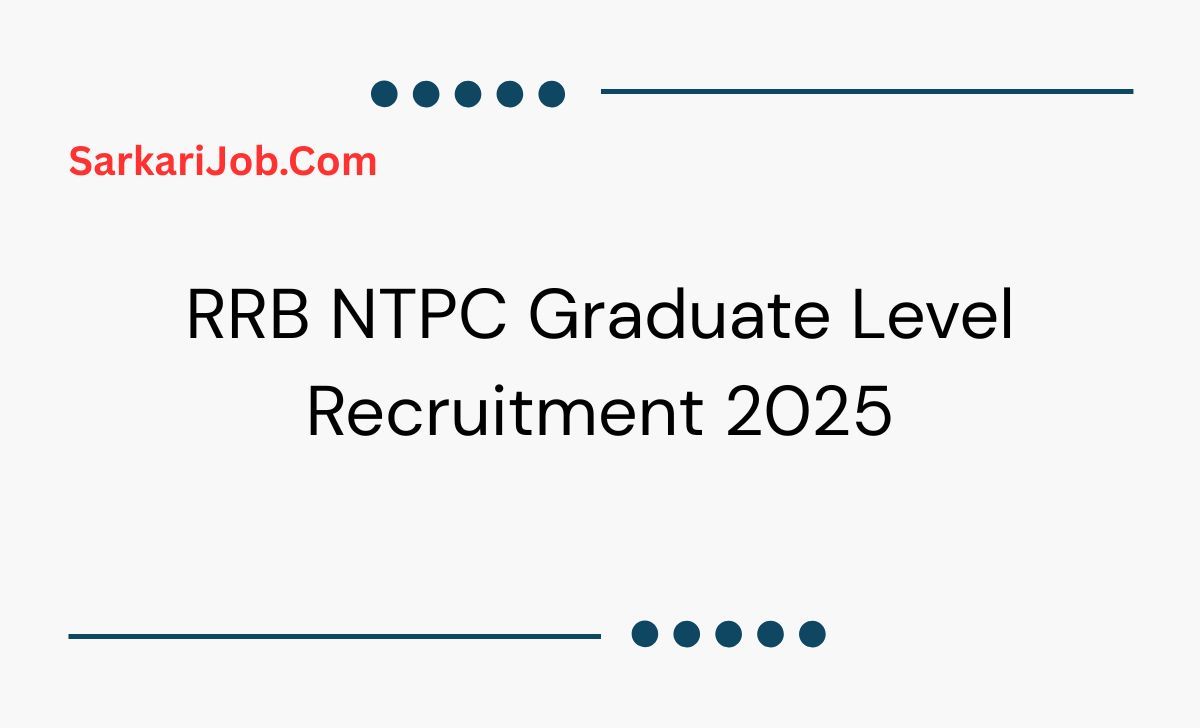 RRB NTPC Graduate Level Recruitment 2025 (Extended) notification details