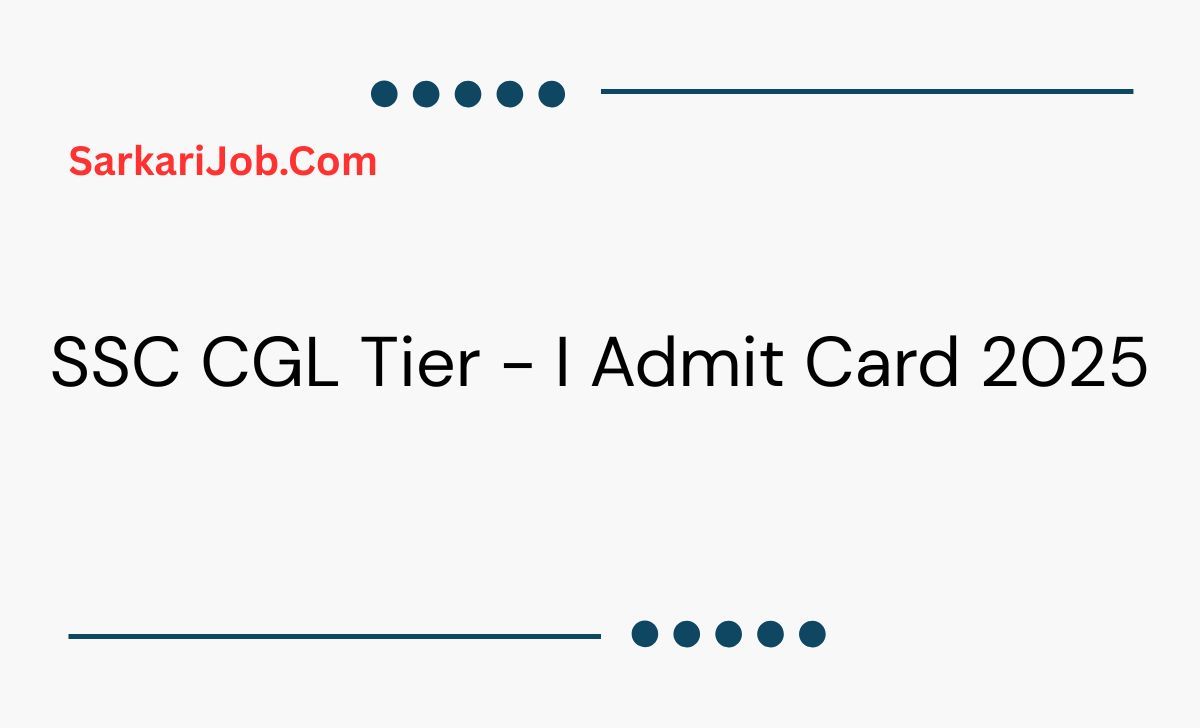 SSC CGL Re Exam Admit Card  2025 notification details