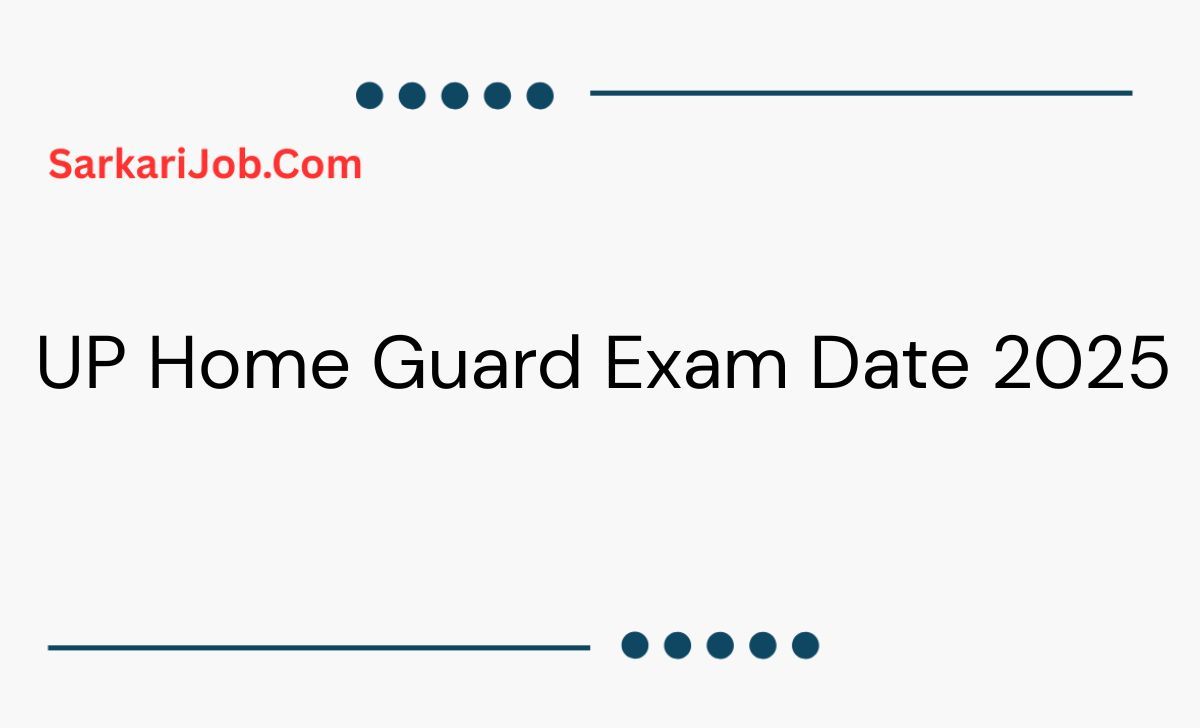 UP Home Guard Exam Date 2025 notification details