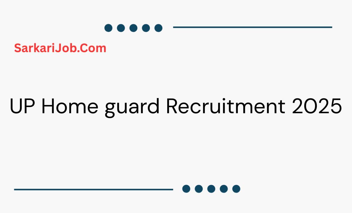 UP Home Guard Recruitment 2025 notification details