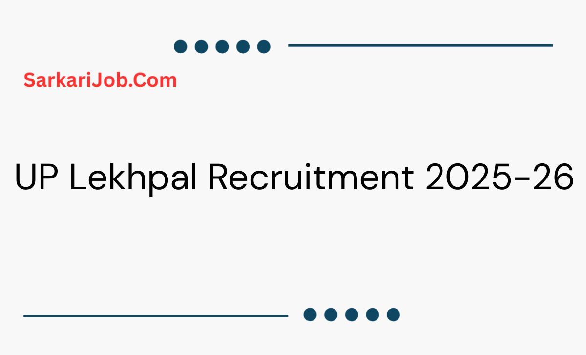 UP Lekhpal Recruitment 2025 notification details