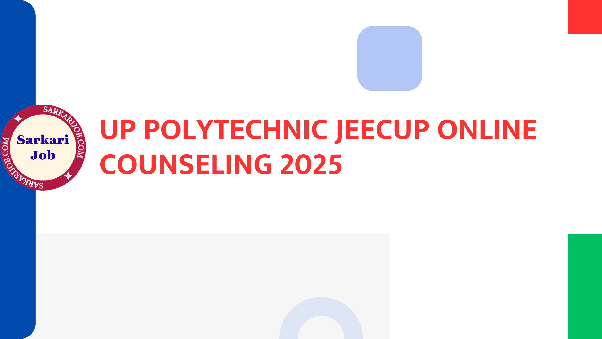 Featured image for UP Polytechnic JEECUP Online Counseling 2025